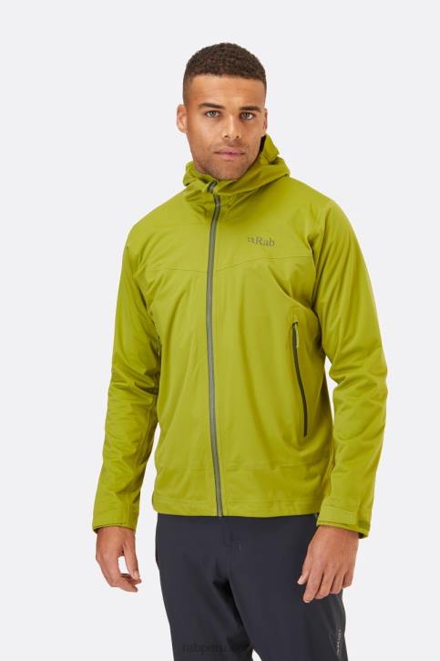 Chaqueta Impermeable Cinética 2.0 Tt64918 Verde álamo Temblón Hombres Rab