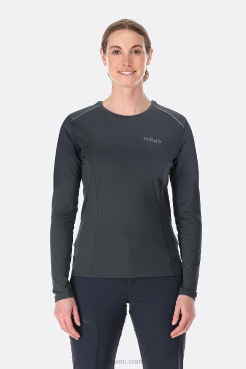 Fuerza Ls Tee Tt64259 Beluga Mujer Rab