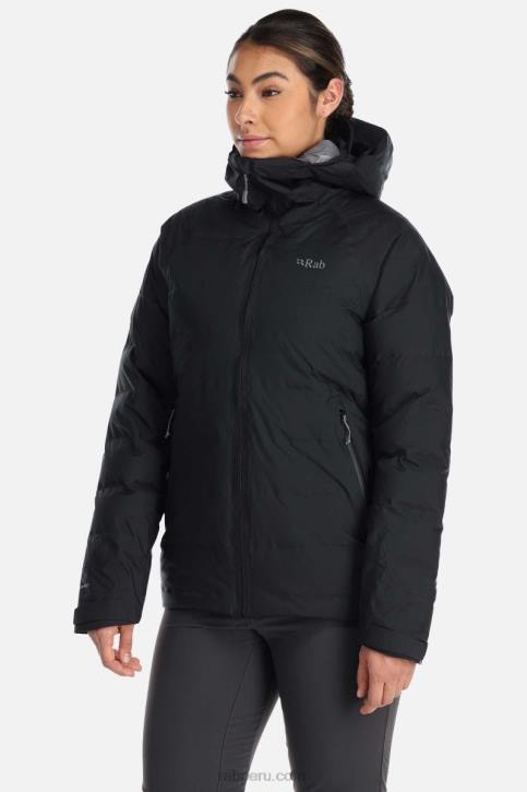 Chaqueta De Plumón Impermeable Valance Tt647 Negro Mujer Rab