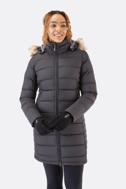 Parka De Cobertura Profunda Tt642 Negro Mujer Rab