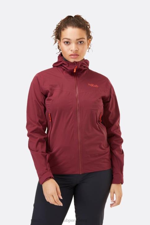Chaqueta Impermeable Cinética 2.0 Tt64205 Brezo Profundo Mujer Rab