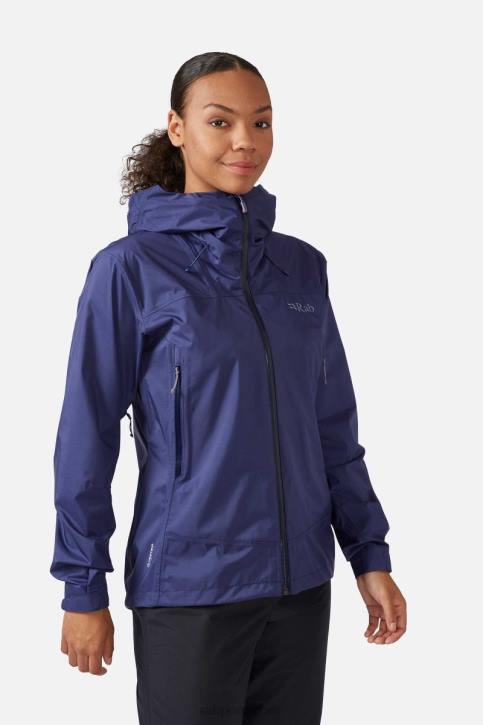 Chaqueta Impermeable Downpour Plus 2.0 Tt64166 Patriota Azul Mujer Rab