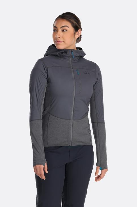 Sudadera Con Capucha Ascensor Cumbre Tt64372 Grafeno Mujer Rab