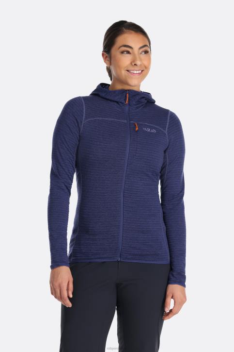 Sudadera Con Capucha Ascendor Light Tt64381 Patriota Azul Mujer Rab