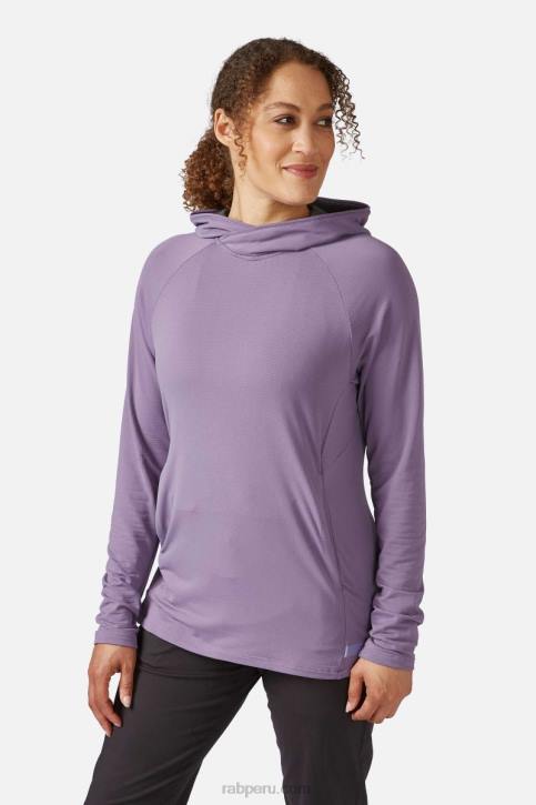 Sudadera Con Capucha Deadro Tt64371 Salvia Púrpura Mujer Rab
