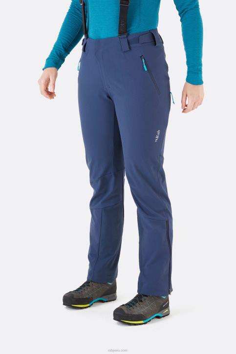 Pantalones Ascendentes Alpine Softshell Tt64467 Tinta Profunda Mujer Rab