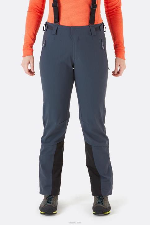 Pantalones Ascendor Alpine Softshell Tt64468 ébano Mujer Rab