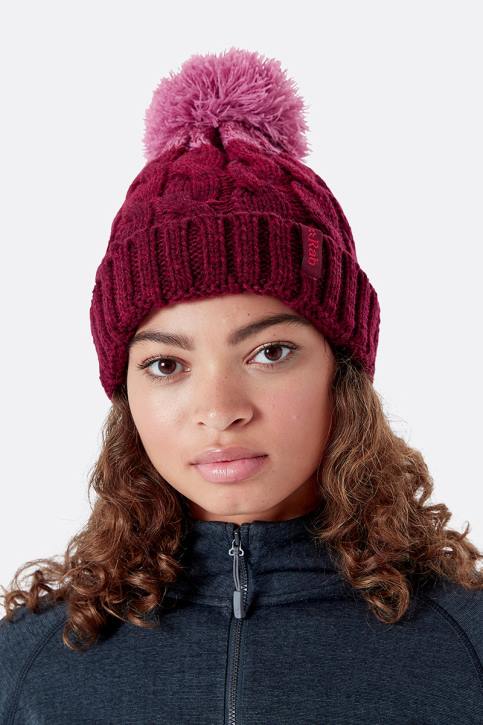 Gorro Trenzado Tt64509 Rojo Sangre De Buey Unisexo Rab